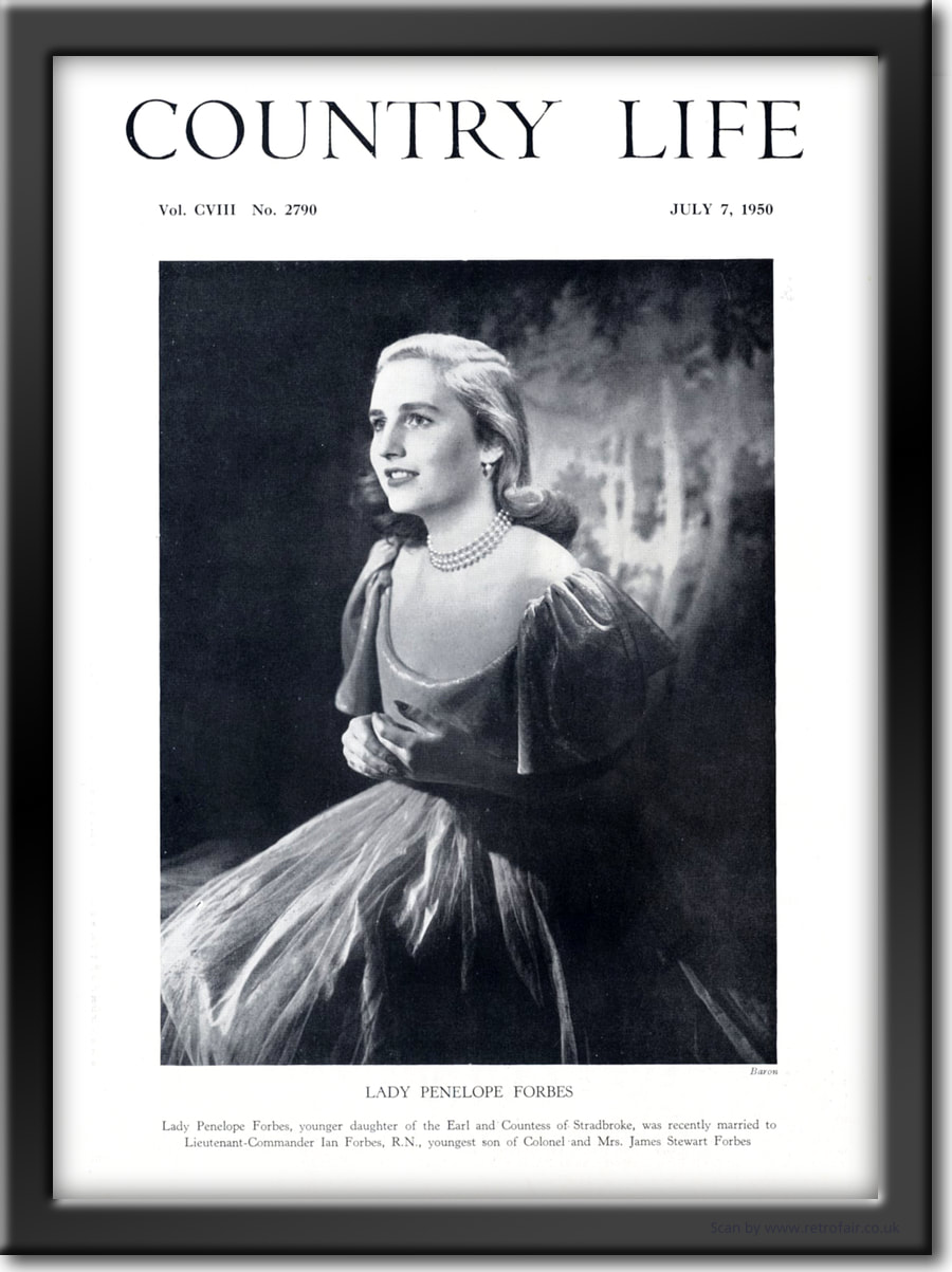 1950 Lady Penelope Forbes Country Life Portrait